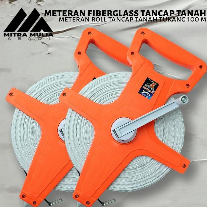 

new !!! Meteran Tancap Tanah 100 Meter | Meteran Roll tancap fiber |meteran gulung fiber