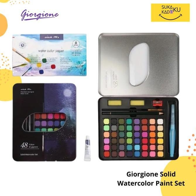 

Giorgione Cat Air Padat 48 Color Solid Watercolor Paint Set