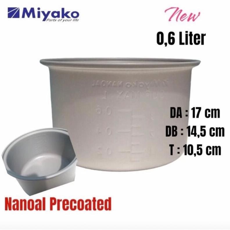 Panci Nanoal Rice Cooker Miyako 0,6 L/1,2 L/1,8 L/2 L Original DiM
