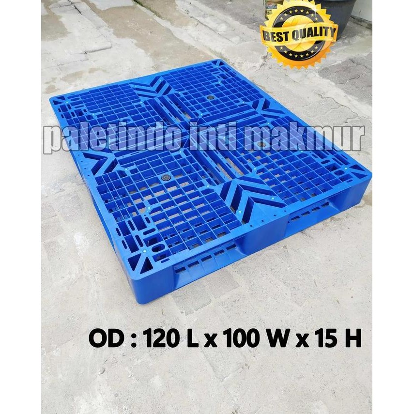 

Palet Plastik Berlubang 120 X 100 X 15 Cm - 4 Ways Handling