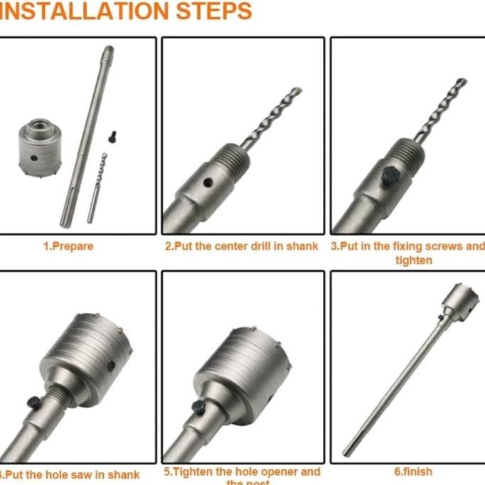 Adaptor penyambung kepala mata bor/hole saw bor beton