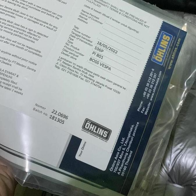 shockbreaker ohlins 801 vespa sprint primavera lx s