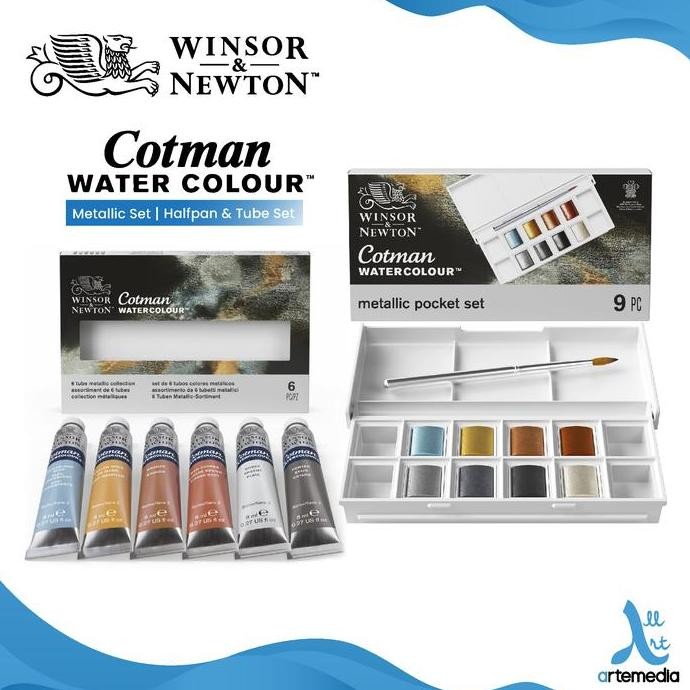 

Cat Air Metalik Winsor & Newton Cotman Watercolor Metallic Set