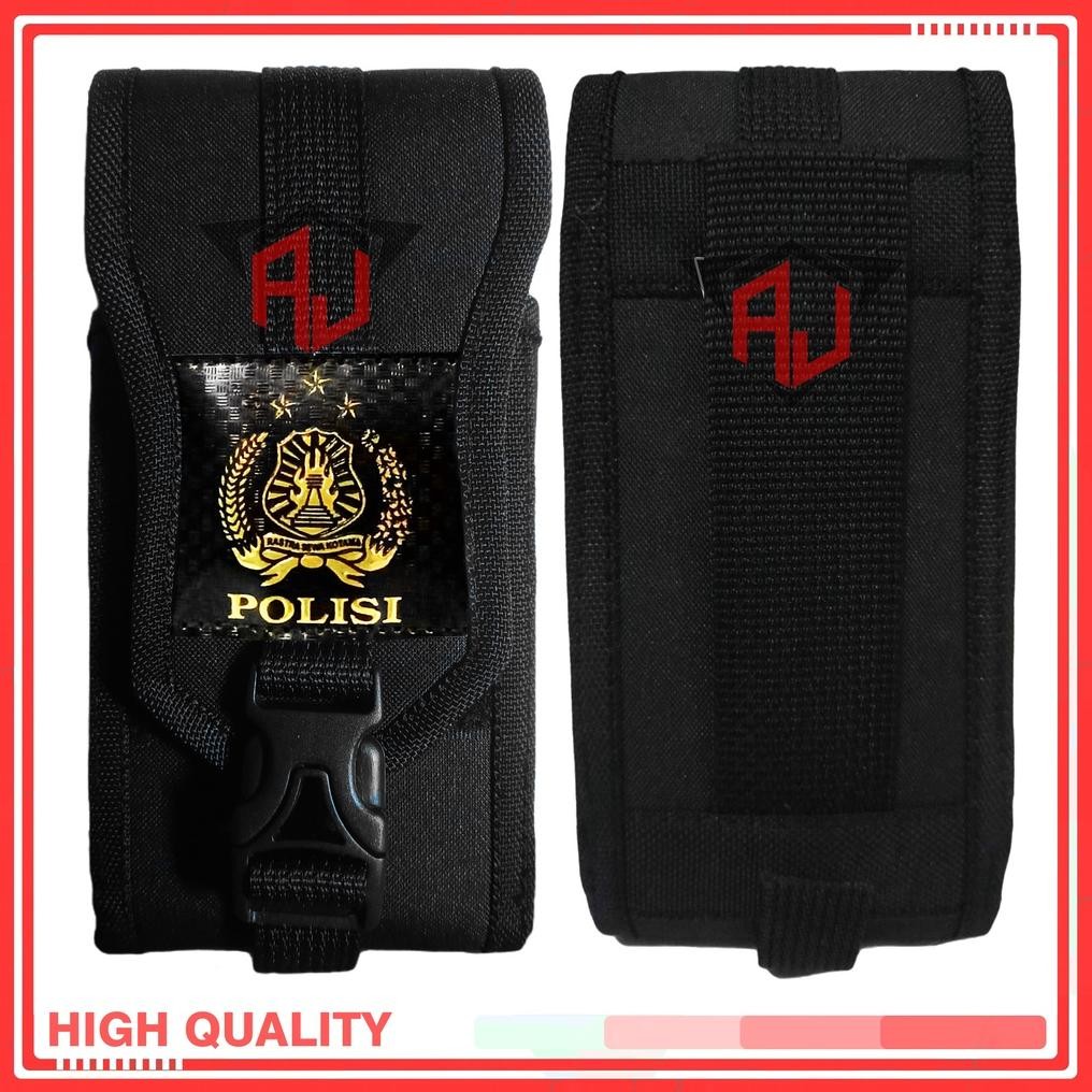 Sarung Hp Polisi Sarung Hp Pinggang Tactical Logo Polisi Single Slot DiM