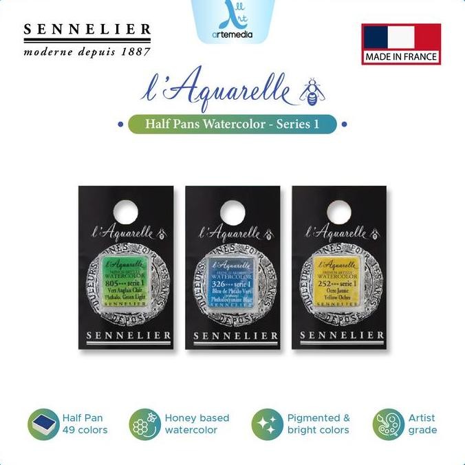 

Sennelier L Aquarelle Watercolor Half Pan Series 1 Cat Air - 02