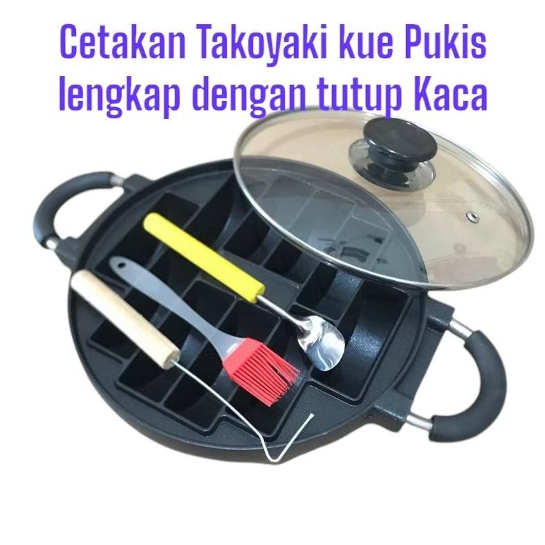 Cetakan kue pukis Pancong Teflon Takoyaki Martabak Mini Doroyaki DiM