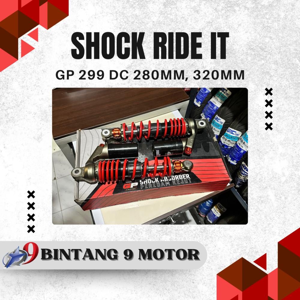 SHOCK SKOK RIDE IT TYPE GP 299 SERIES DOUBLE CLICK UKURAN 280MM, 320MM-BINTANG SEMBILAN MOTOR