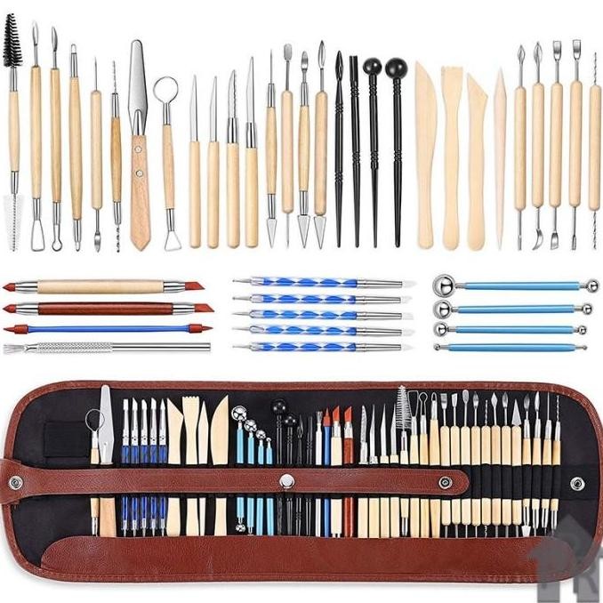 Butsir / Alat Ukir / Pottery Tool / Modelling Tools - 43Pcs. Dompet