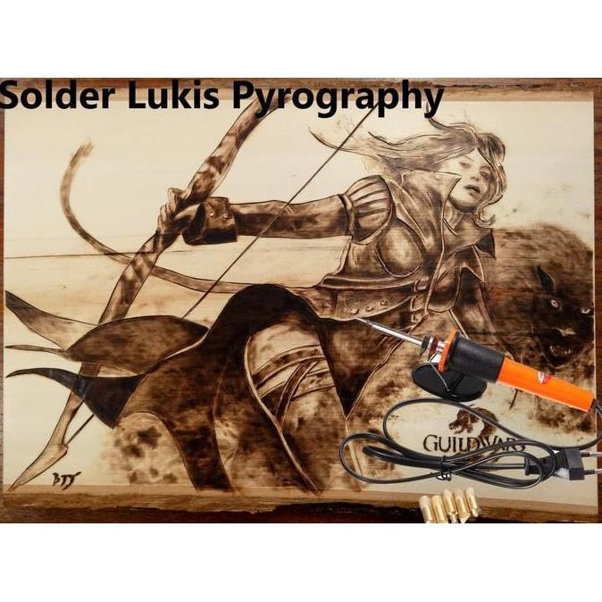 Solder Lukis Pyrography Wood Carving Alat Lukis Bakar Kayu
