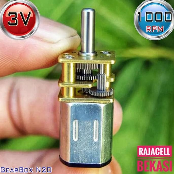 Motor Gearbox N20 3V 1000RPM Mini Metal Gearbox Dinamo Torsi Tinggi