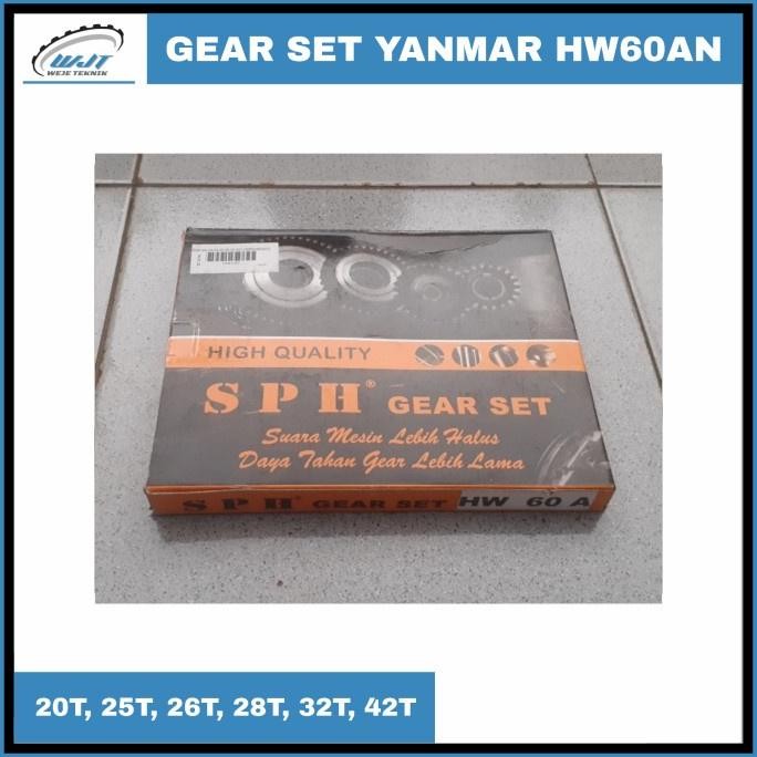 GEAR SET PK YANMAR GEAR GI SET KOMPLIT YANMAR HW60AN MESIN PENGUPAS GABAH HW60AN