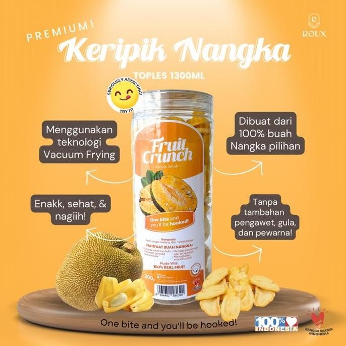 

Fruit Crunch Keripik Buah Nangka Premium Toples 1300Ml Enak Renyah Nagih Manis Tanpa Gula Tambahan Healthy Snack Food Cemilan Chips Crispy Kripik Non Msg Makanan Nangka Kering Camilan