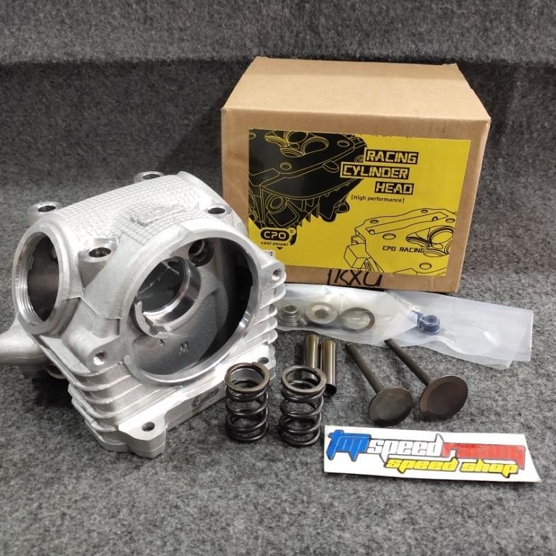 BLOK HEAD CPO CYLINDER HEAD UKURAN  KLEP 28 - 24  BUAT YAMAHA MIO / NOUVO / MIO SOUL / MIO SPORTY  /