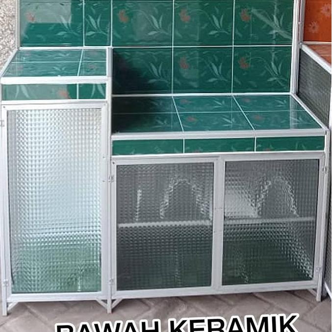 Rak Piring Kompor Undak 3 Pintu Kitchen Set Keramik Alumunium