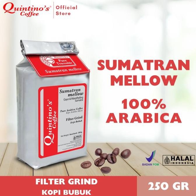 

Quintino's Coffee - Filter Grind Kopi Bubuk Sumatran Mellow 250gr LA