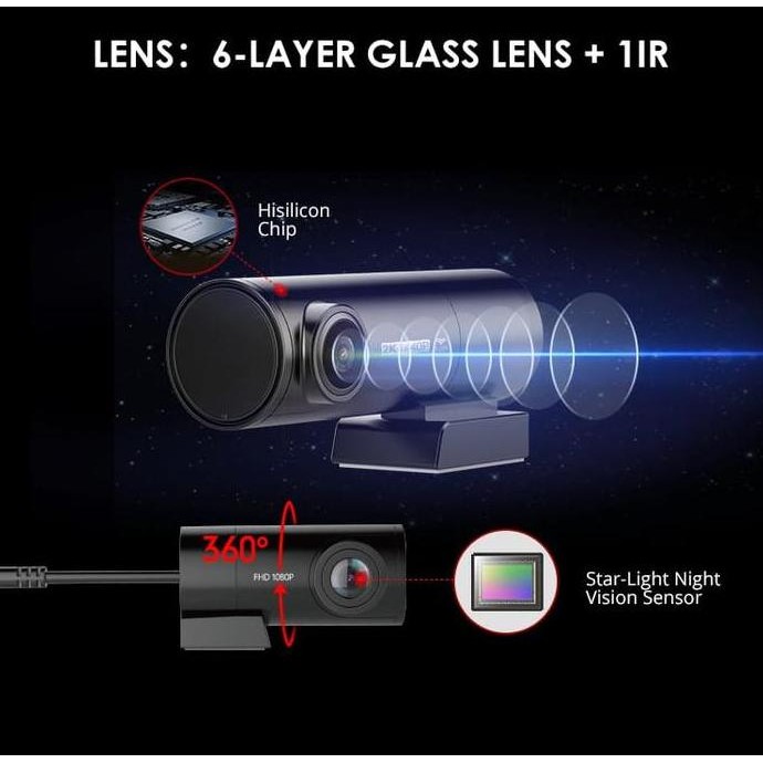 Azdome BN03 WiFi SuperCapacitor Car Dashcam Dash Camera Mobil