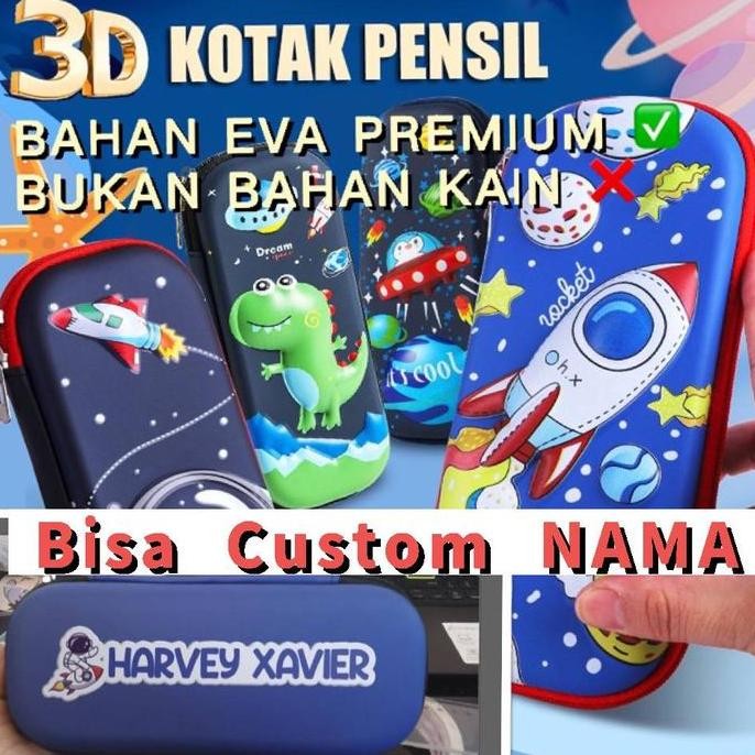 

Kotak Pensil Anak EVA 3D Timbul Waterproof Karakter Kartun Lucu