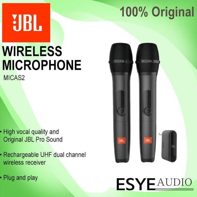 Jbl Mic Wireless Set 2 Mic Partybox Karaoke + Garansi Ims