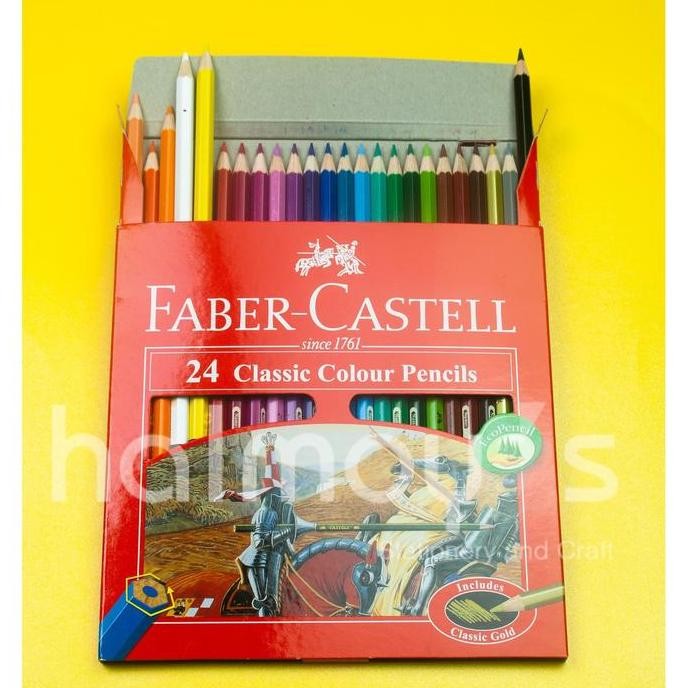 

Pensil Warna Faber Castell Classic Kelir Kayu 24 Warna Long Original Gambar