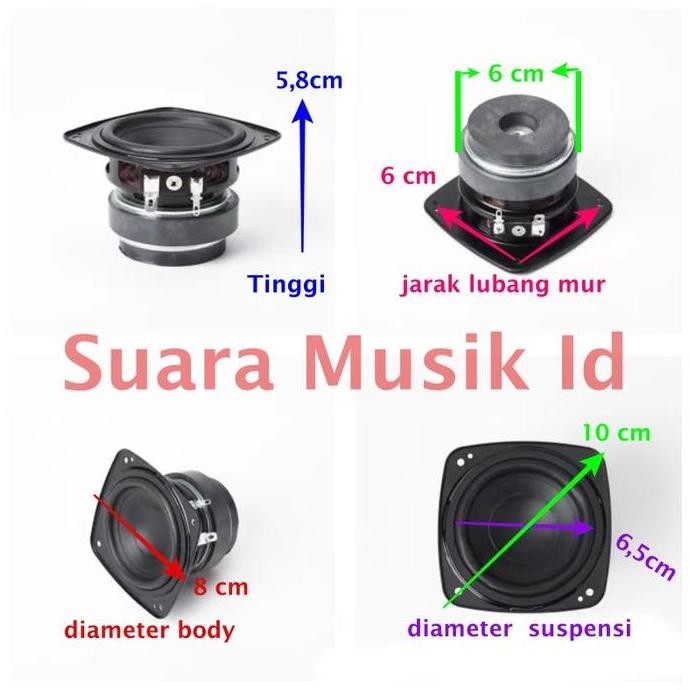 Subwoofer 3 Inch Double Magnet Model Jbl Quantum Mini Speaker