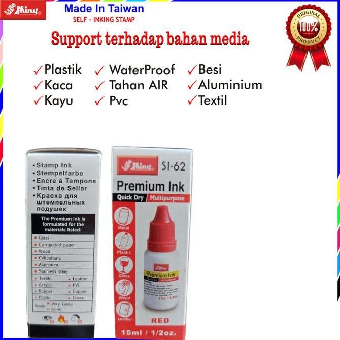 

Tinta Stempel Shiny Permanent Ink Stamp | Isi Ulang Waterproof New Stok