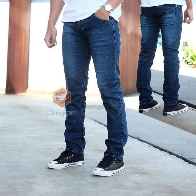 

Celana Jeans Pria Skinny Pensil Street Style Bahan Stretch Washable Fashion Cowok Kekinian