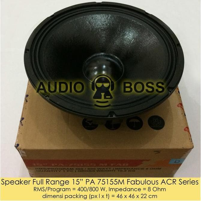 Speaker Full Range Acr Fabulous 15 Inch Pa 75155M 800 Watt Original