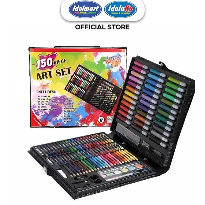 

IDOLMART Crayon Set 150 PCS + Pensil Warna Anak Set Mewarnai Lengkap