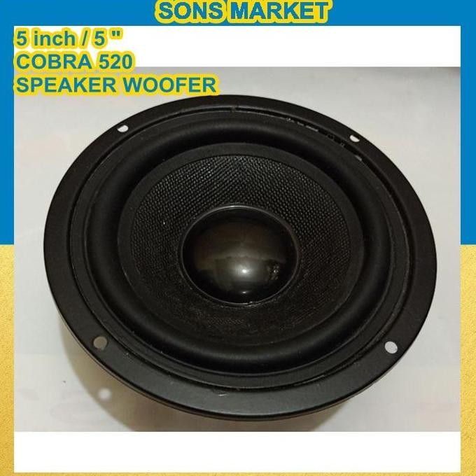 Speaker Woofer 5 Inch Cobra 520 Magnet Besar 200 Watt Bass