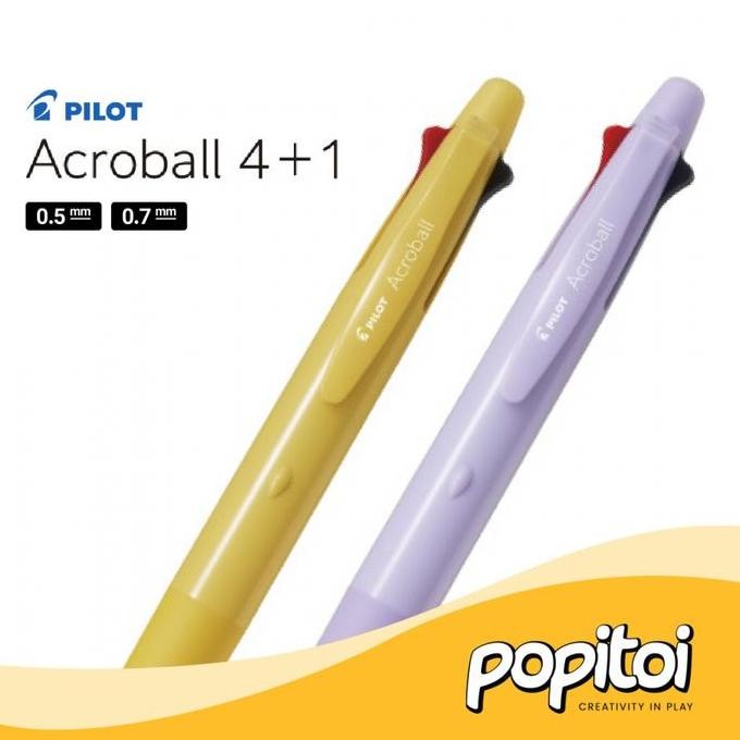 

Pilot Acroball 4+1 Multi Function Ballpoint Pen 0.5 0.7 Mm Pulpen Multifungsi Pencil Pensil New Stok