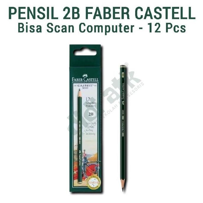 

Pensil 2B Faber Castell Asli 1 Pak Isi 12 & 6 Pcs - Pencil Stationery New Stok