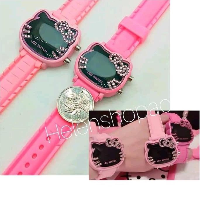 NEW JAM TANGAN ANAK HELLO KITTY LED IMPORT