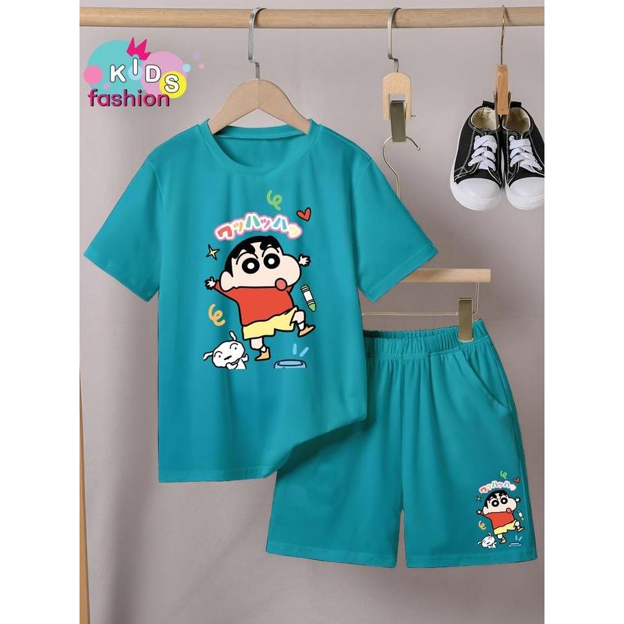 

Setelan Anak Motif Sin Pensil Ukuran 3-10 Tahun Baju & Celana Pendek Unisex Fashion Lucu
