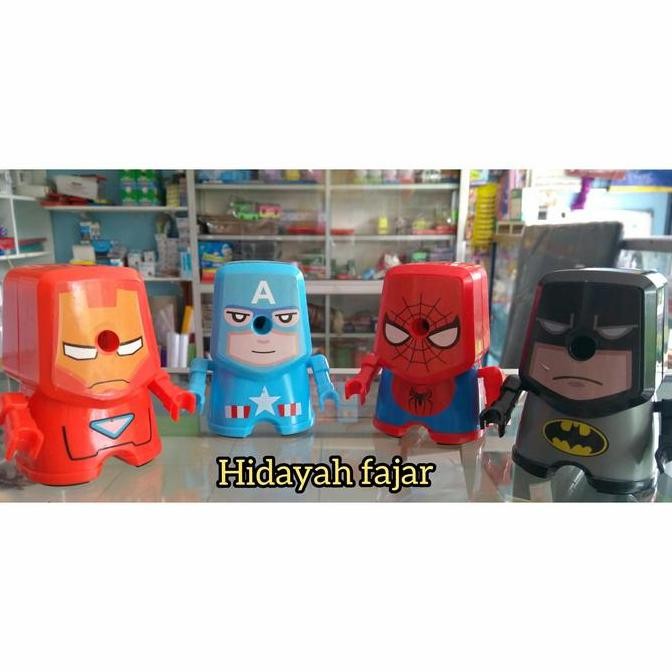 

Serutan Pensil Anak Superhero - Serutan Putar Unik Lucu Tajam Awet