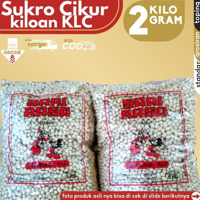 

1 BALL - 2KG SUKRO CIKUR KILOAN Merk SariRasa Toping Pelengkap Baso Aci Seblak by Gaiagarut
