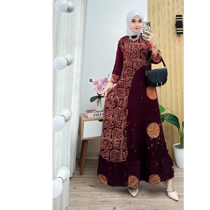 daster maura daster batik daster panjang dress batik daster lengan panjang daster busui daster batik