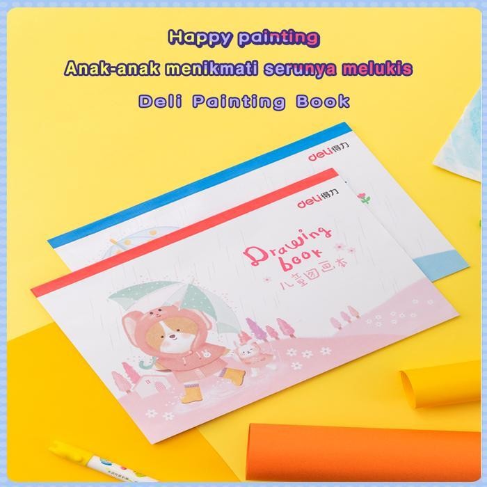 

EMS Deli Painting Book/ Buku Gambar 20Lmbr Kertas Tebal Tidak Tembus 7338X