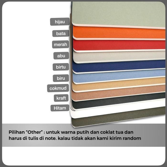 

EMS notebook custom A5 buku jurnal polos garis dot grid titik kotak jahit