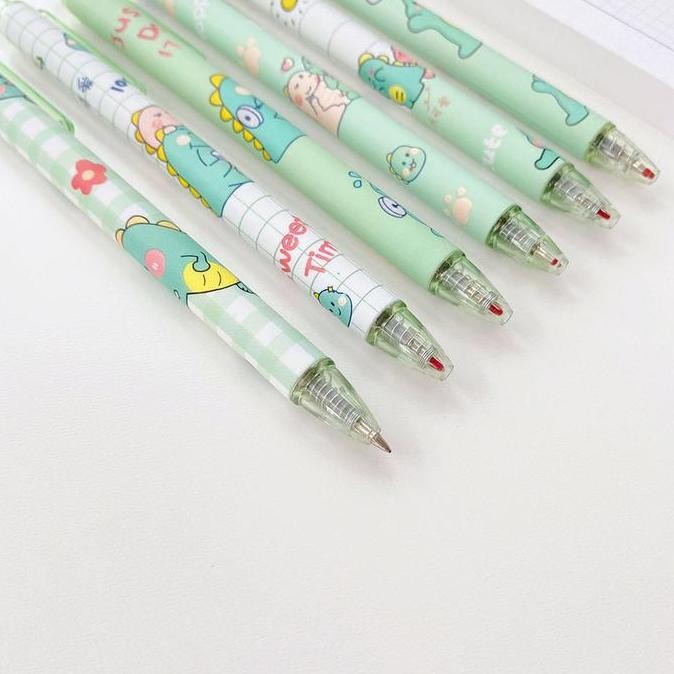 

Winzige 6Pcs Pulpen Gel Lucu 0.5Mm Pulpen Aesthetic Pena Mekanik Tinta Hitam Stationery Plastik New Stok
