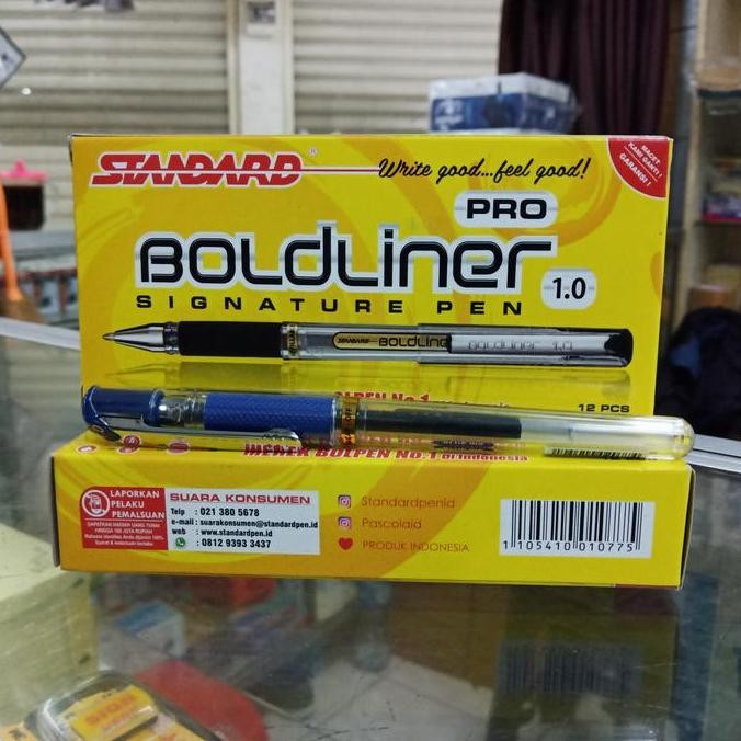 

Pulpen Standart Boldlinner Pro Perlusin Isi 12Pcs New Stok