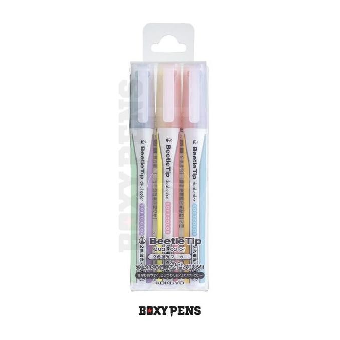 

Kokuyo Beetle Tip 2 Colour Fluorescent Highlighter New Stok