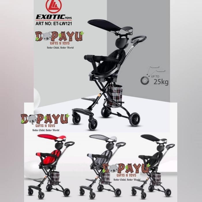 BB MAGIC STROLER EXOTIC LW121 CANOPY TRAVELLER TRIKE RODA 4 KERETA DORONG