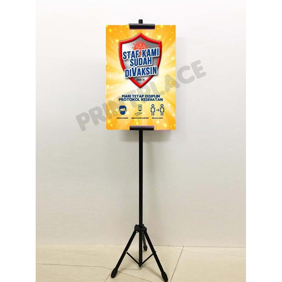 

Standing Tripot Poster Sudah Divaksin Lengkap Kaki + Papan New Stok