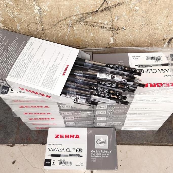 

Gel Ink Rollerball Zebra Sarasa Cip05 Jj15-Bk Sebok Isi12 Pcs Asli New Stok