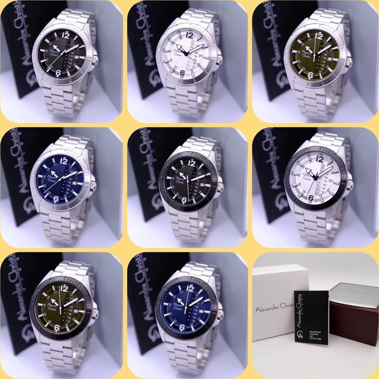 JAM TANGAN PRIA Alexandre Christie AC 6535 ME / AC 6535 / 6535 Original Stainless Steel Garansi Resm