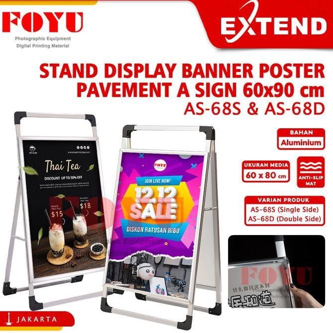 

Stand Display Poster Pavement A Sign Board Satu Dua Sisi Extend As-69 New Stok