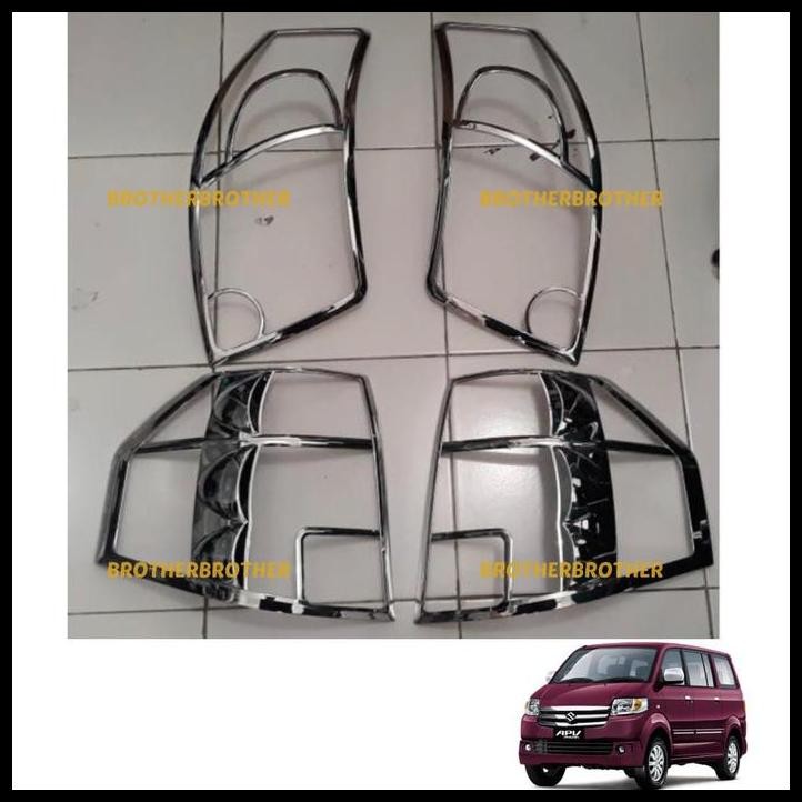 DISKON PAKET GARNISH LAMPU DEPAN BELAKANG APV ARENA CHROME JSL 