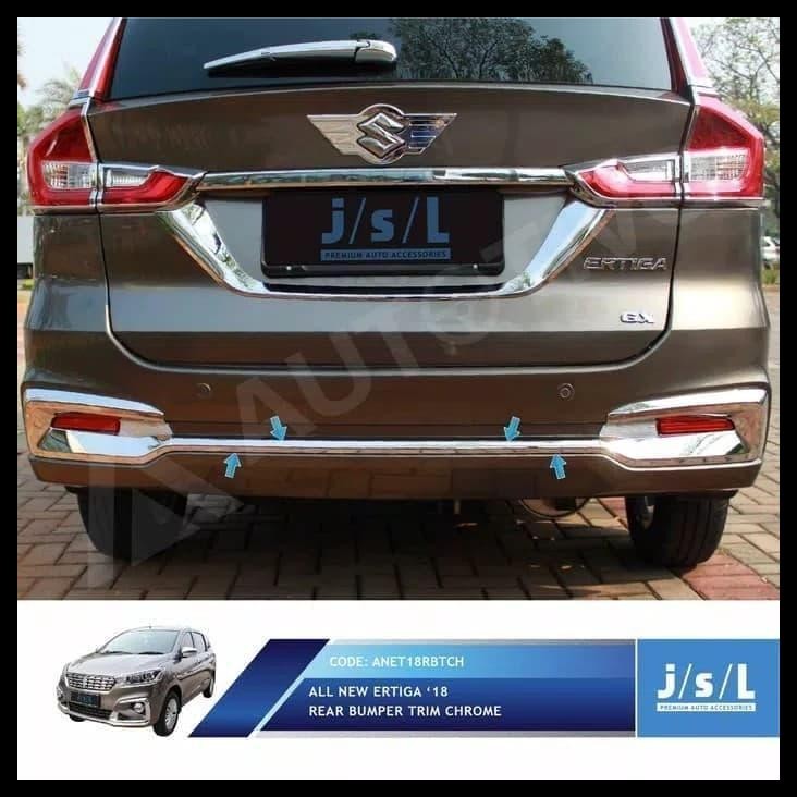 TERBARU LIS LIST BEMPER BELAKANG BAWAH CHROME ALL NEW R3 ERTIGA 2018 MEREK JSL 