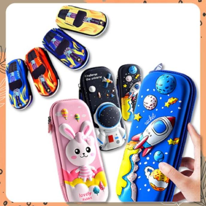 

Tempat Kotak Pensil Anak 3D Karakter Cars Astronot Galaxy Aesthetic Bahan Eva Timbul Anti Stationery Stationery New Stok