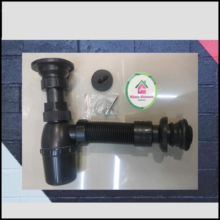 Sifon Wastafel Hitam/Afur Sifon Wastafel Peer Hitam